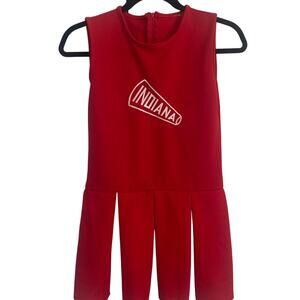 Indiana Hoosiers Girls Size 14 Red Sleeveless Cheer Dress Game Day Spirit Wear